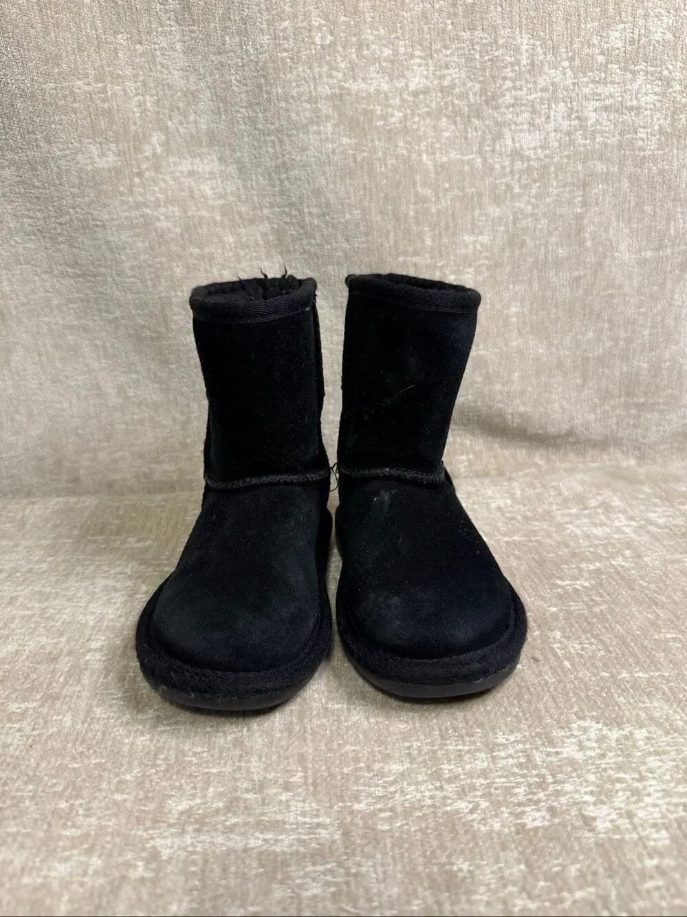 Koolaburra by UGG Kids Ankle Pull On Suede Faux Fur Snow Boot Black Size 8
